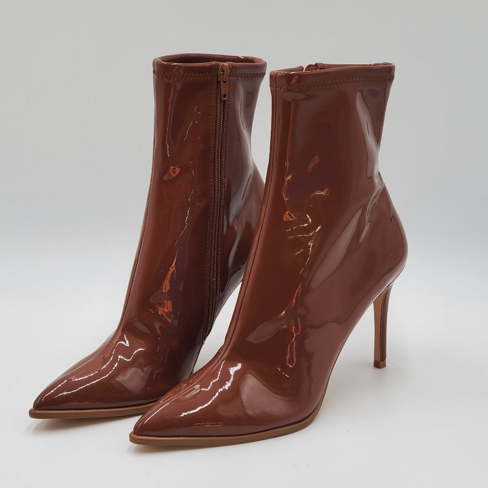 Steve Madden Petraz Cognac Patent Booties - Picture 7 of 17
